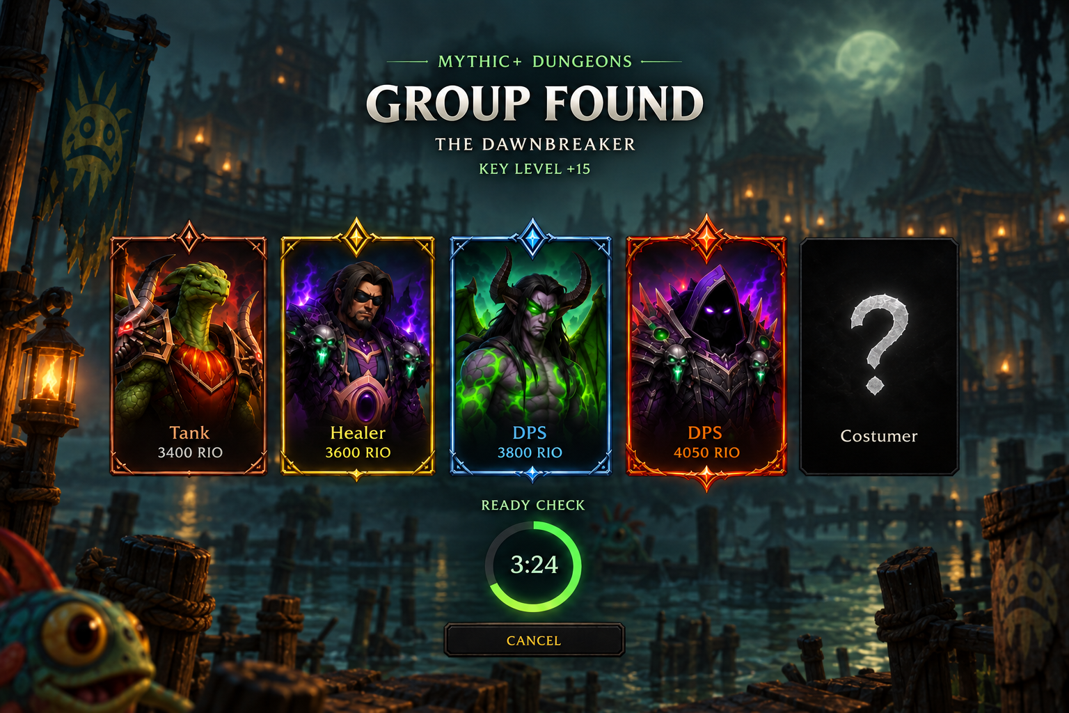 Group found — an instant, automated match screen
